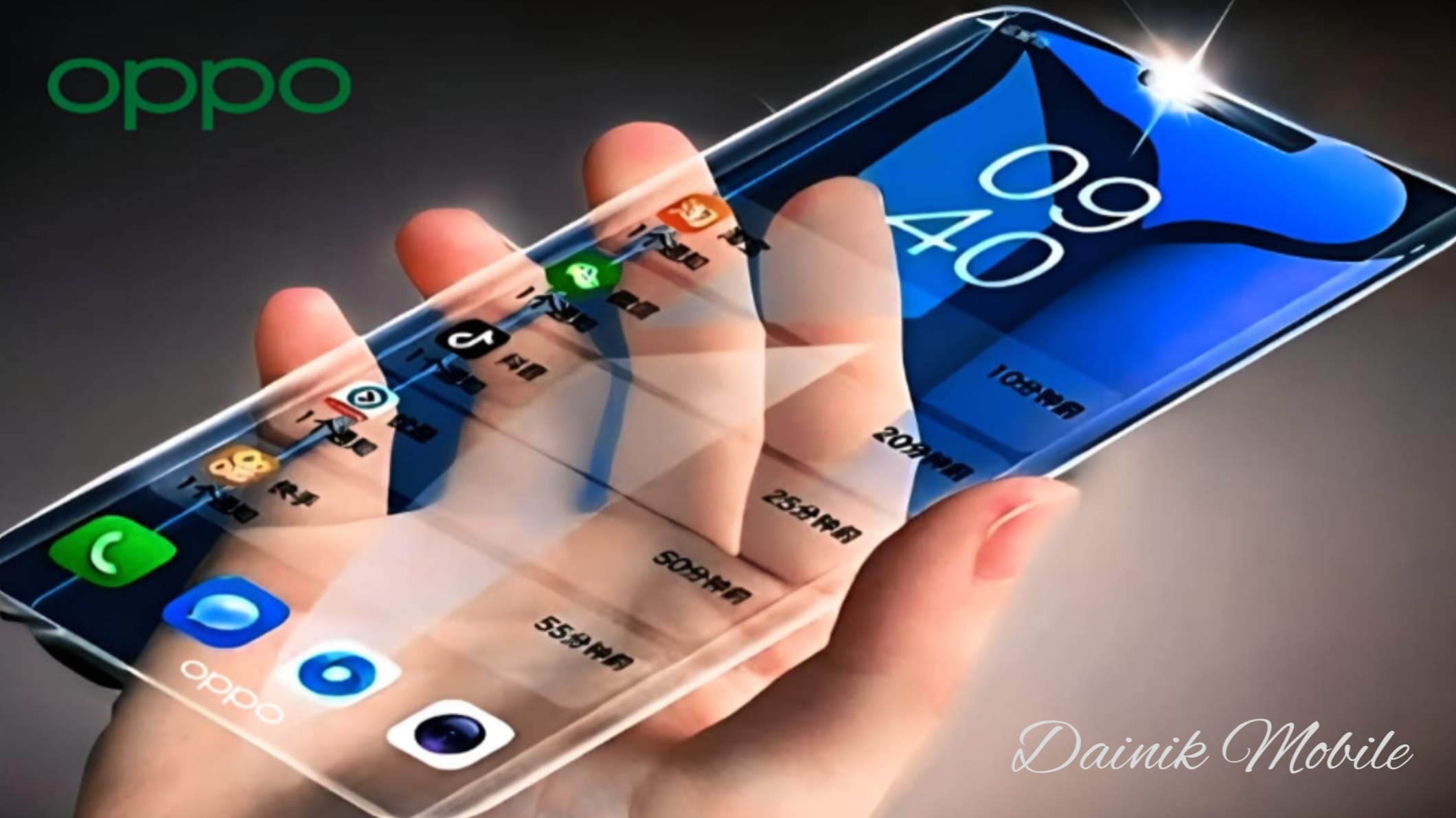 Oppo Transparent 5G Phone Look